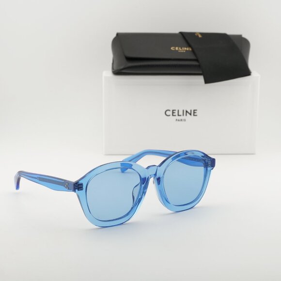 Celine CL40017F 84V Round Sunglasses - Transparent Blue/Grey main image 9